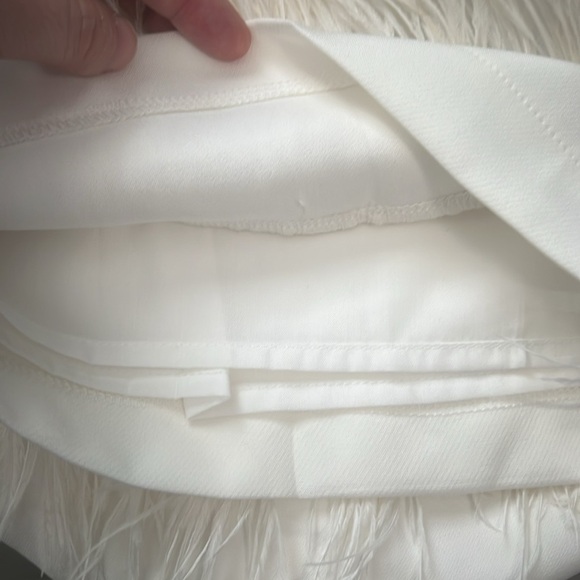 Aureum Feathered Flare Pants White Size XS - Picture 11 of 11